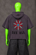 All Seeing Eye Handmade Custom Reworked Hoodie | XL | 1 of 1 Streetwear | Cut & Sew