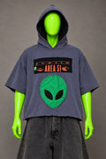 Area 51 Alien Nostalgia Handmade Custom Reworked Hoodie | XL | 1 of 1 Streetwear | Cut & Sew