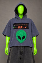 Area 51 Alien Nostalgia Handmade Custom Reworked Hoodie | XL | 1 of 1 Streetwear | Cut & Sew