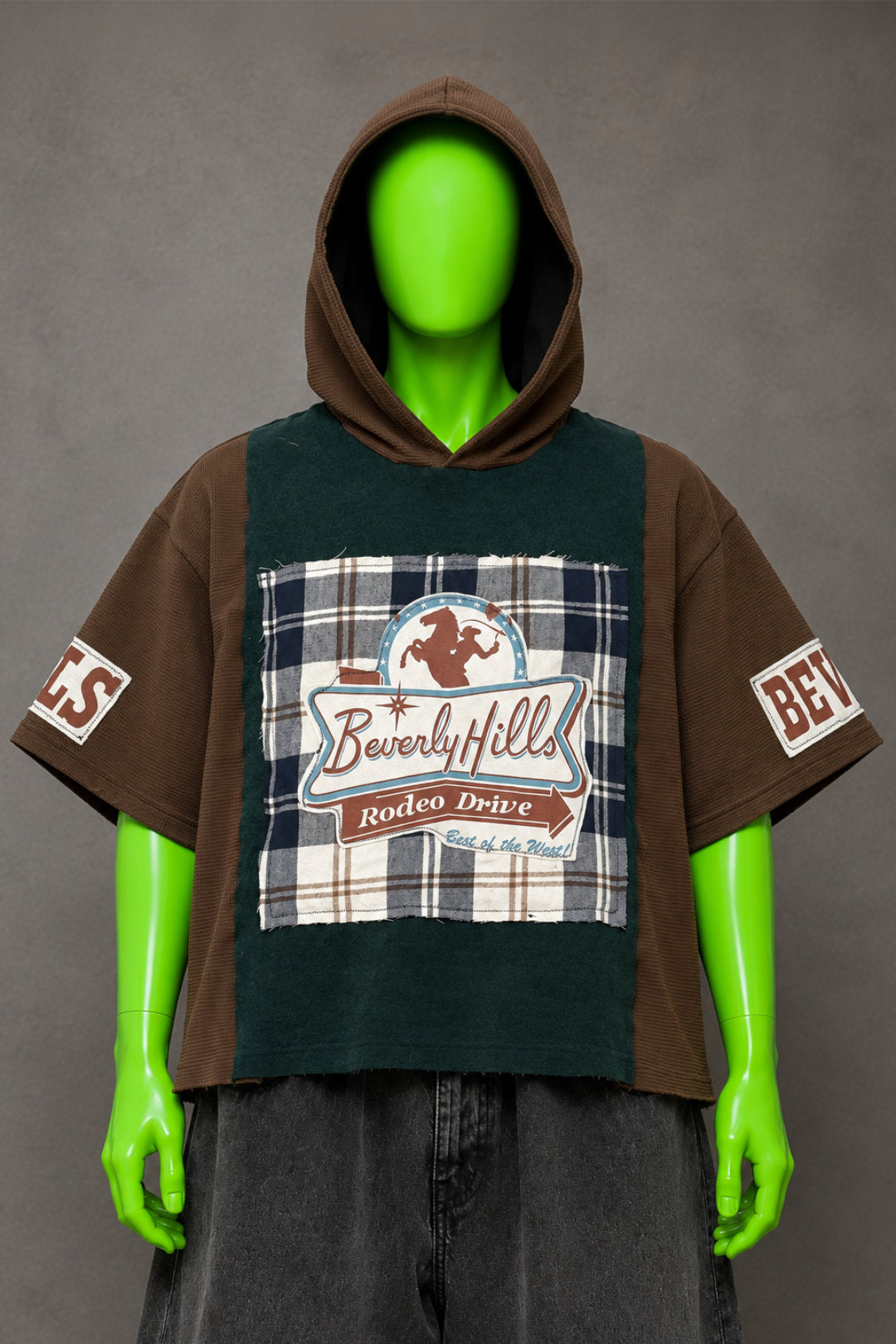 Beverly Hills Nostalgia Pop Culture Handmade Custom Reworked Hoodie | XL | 1 of 1 Streetwear | Cut & Sew