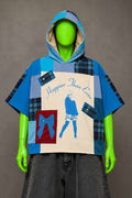 Billie Eilish Patchwork 90s Grunge Handmade Custom Reworked Hoodie | XL | 1 of 1 Streetwear | Cut & Sew