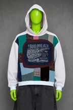 Bob Dylan Patchwork Hoodie – Indie Folk Aesthetic  | Reworked Unisex Streetwear