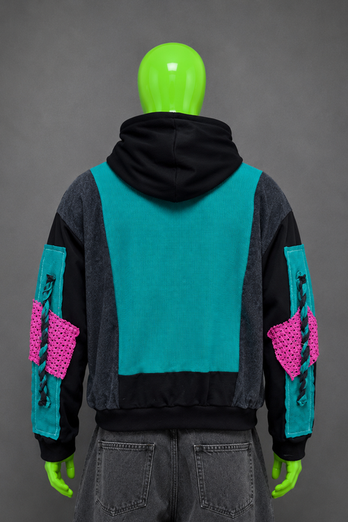 Chappell Roan Reworked Patchwork Hoodie – 2000s Streetwear | Indie Style Unisex
