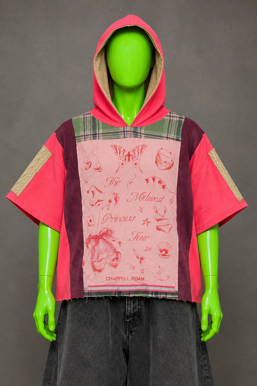 Chappell Roan Patchwork Handmade Custom Reworked Hoodie | XL | 1 of 1 Streetwear | Cut & Sew