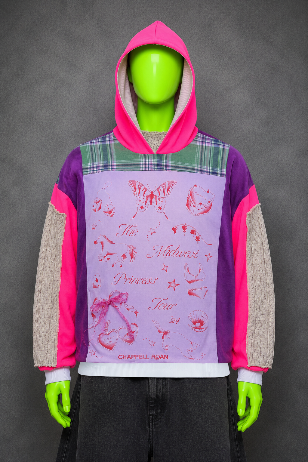 Chappell Roan Patchwork Hoodie – Light Aesthetic | Streetwear | One of One