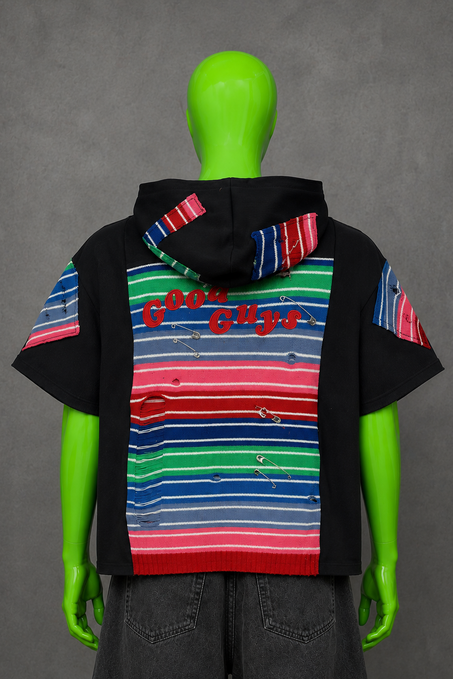 Chucky Free Hugs Halloween Handmade Custom Reworked Hoodie | XL | 1 of 1 Streetwear | Cut & Sew