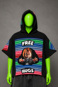 Chucky Free Hugs Halloween Handmade Custom Reworked Hoodie | XL | 1 of 1 Streetwear | Cut & Sew