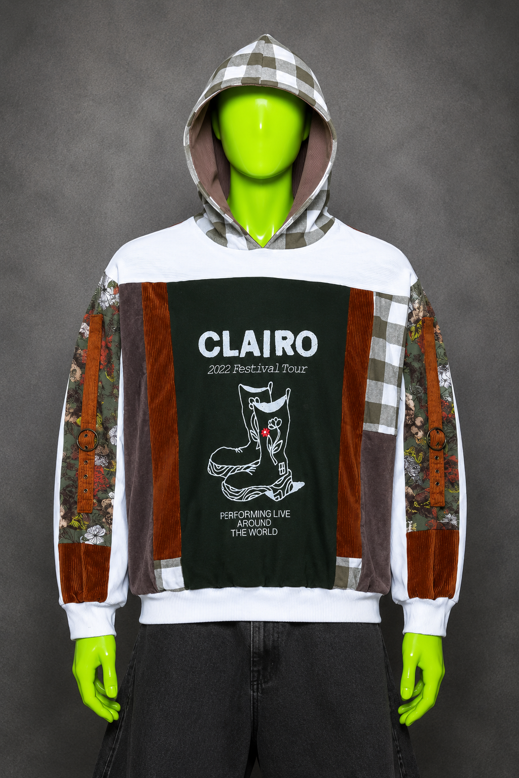 Clairo Festival Tour Oversized Hoodie – Reworked Streetwear | Indie Grunge