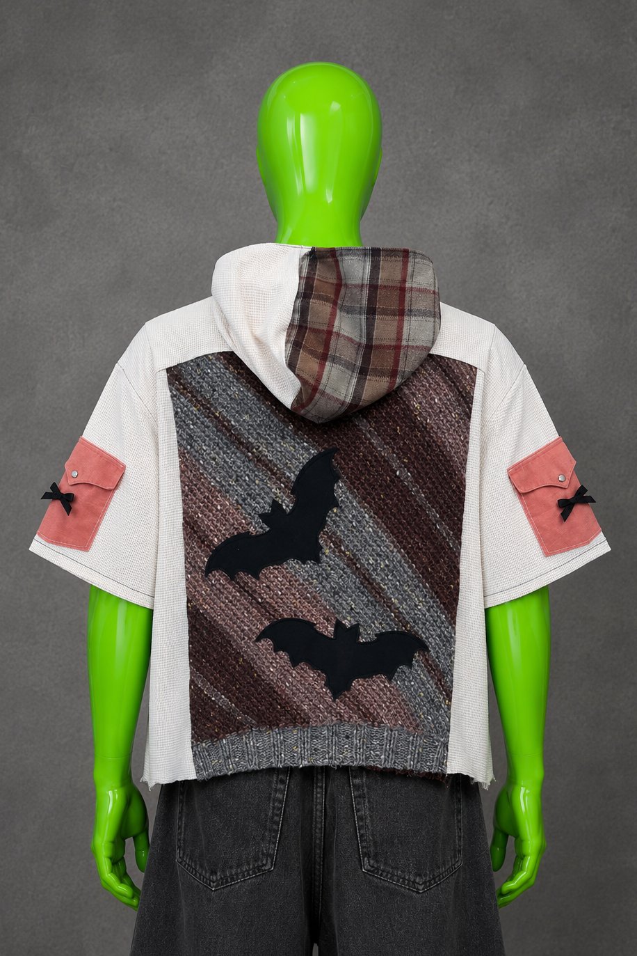 Country Ghost Upcycled Hoodie  – Festival Streetwear | Halloween Style | 1of1