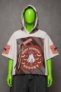 Country Ghost Upcycled Hoodie  – Festival Streetwear | Halloween Style | 1of1