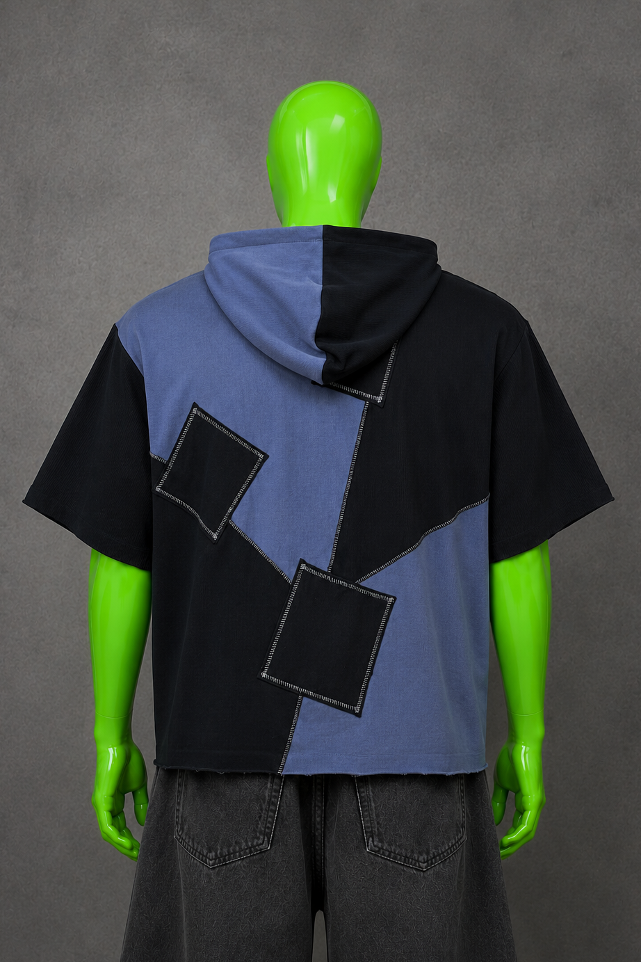 Deftones Patchwork Upcycled Hoodie – Metal Streetwear | Distressed Y2K Alt
