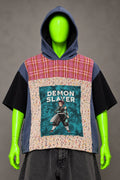 Demon Slayer Tanjiro Kamado Anime Handmade Custom Reworked Hoodie | XL | 1 of 1 Streetwear | Cut & Sew