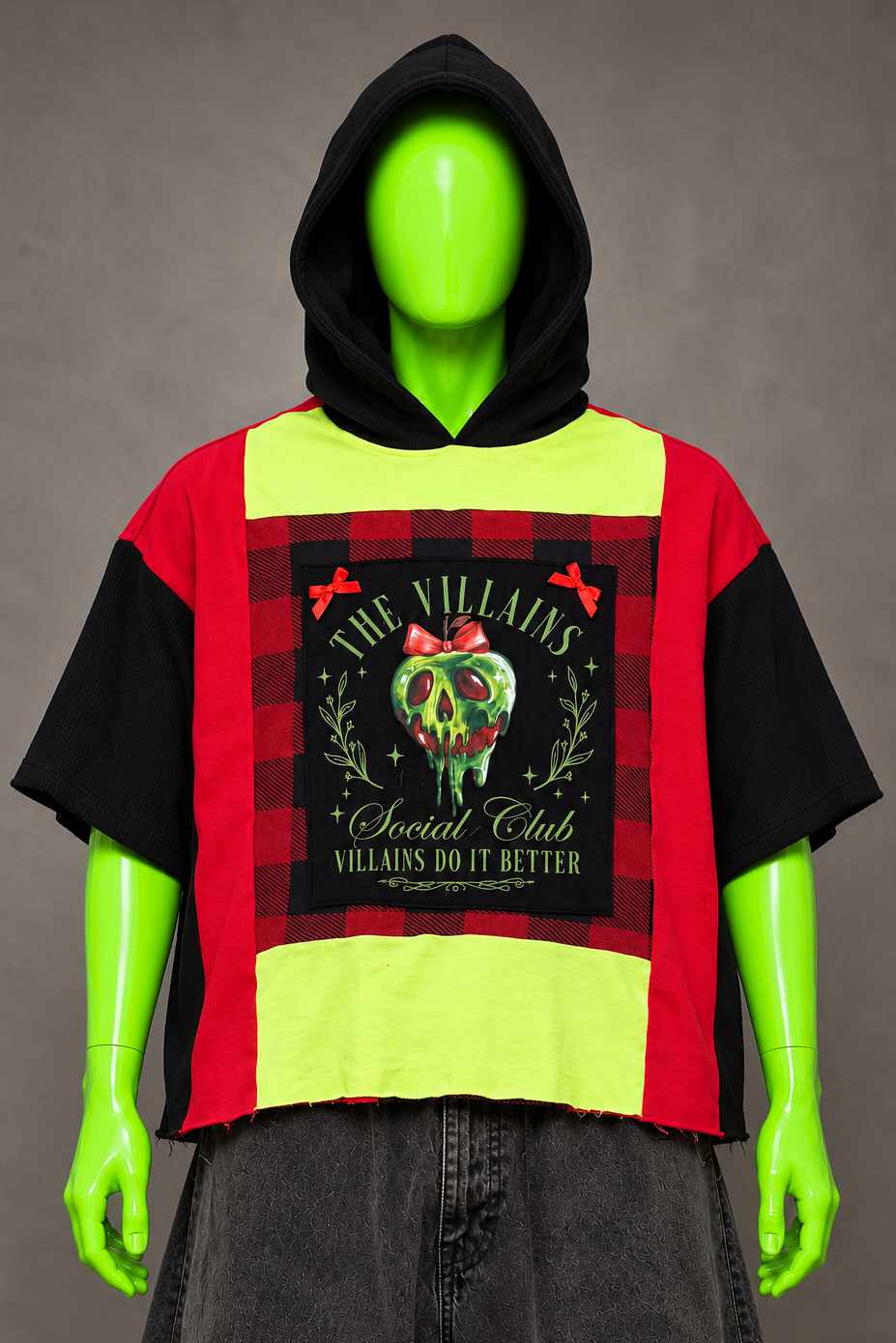 Disney Villains Halloween Horror Handmade Custom Reworked Hoodie | XL | 1 of 1 Streetwear | Cut & Sew