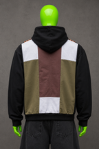 Doechi Distressed Patchwork Hoodie – Hip Hop R&B Streetwear | Y2K Alt | Unisex