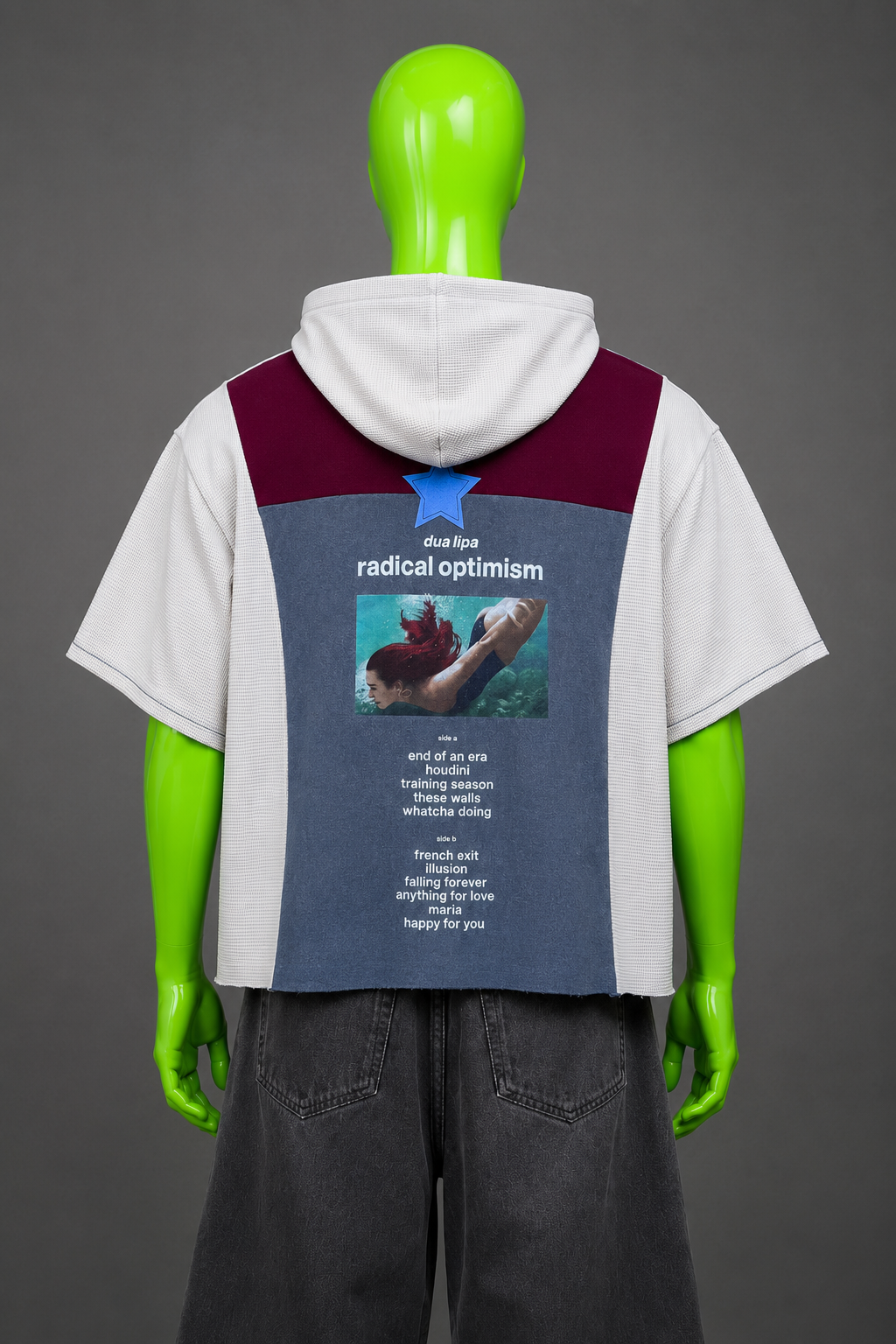 Dua Lipa Distressed Hoodie – Y2K Vintage Streetwear | Alt Aesthetic | Unisex