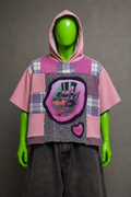 Vintage Ed Hardy Tattoo Wolf Patchwork Hoodie – Blinged Streetwear Reworked Y2K