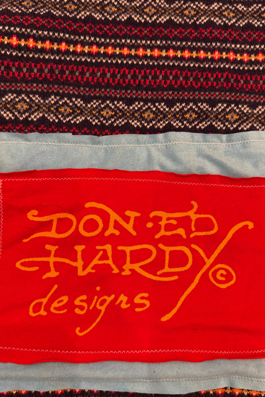 Ed Hardy Y2K Fashion Handmade Custom Reworked Hoodie | XL | 1 of 1 Streetwear | Cut & Sew