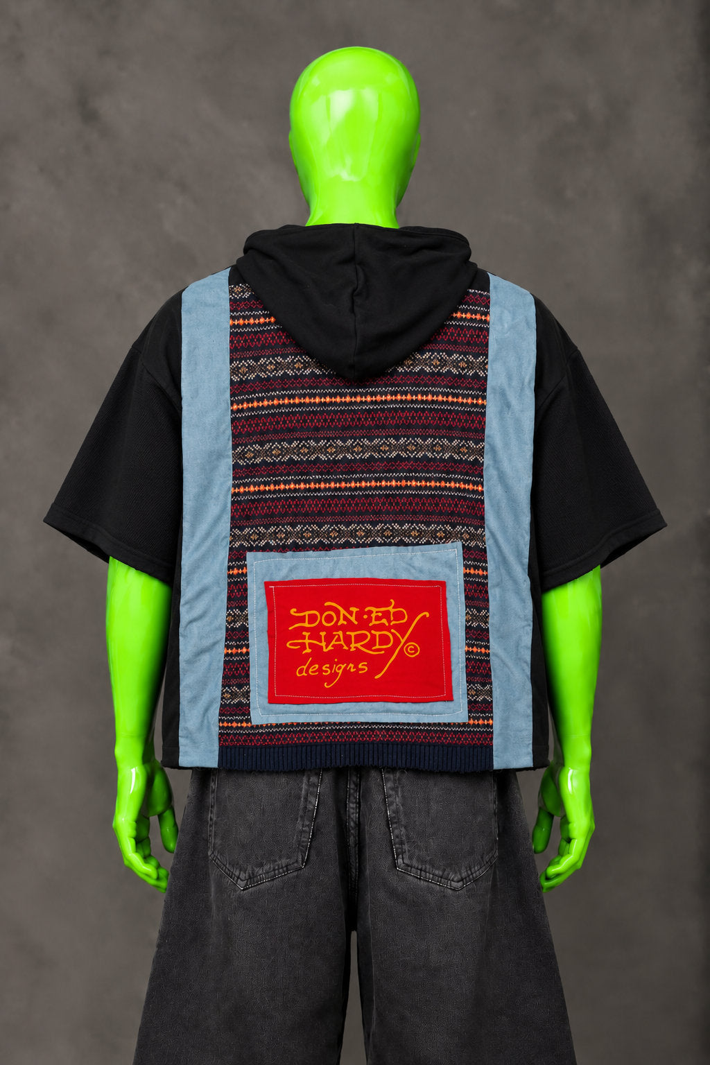 Ed Hardy Y2K Fashion Handmade Custom Reworked Hoodie | XL | 1 of 1 Streetwear | Cut & Sew