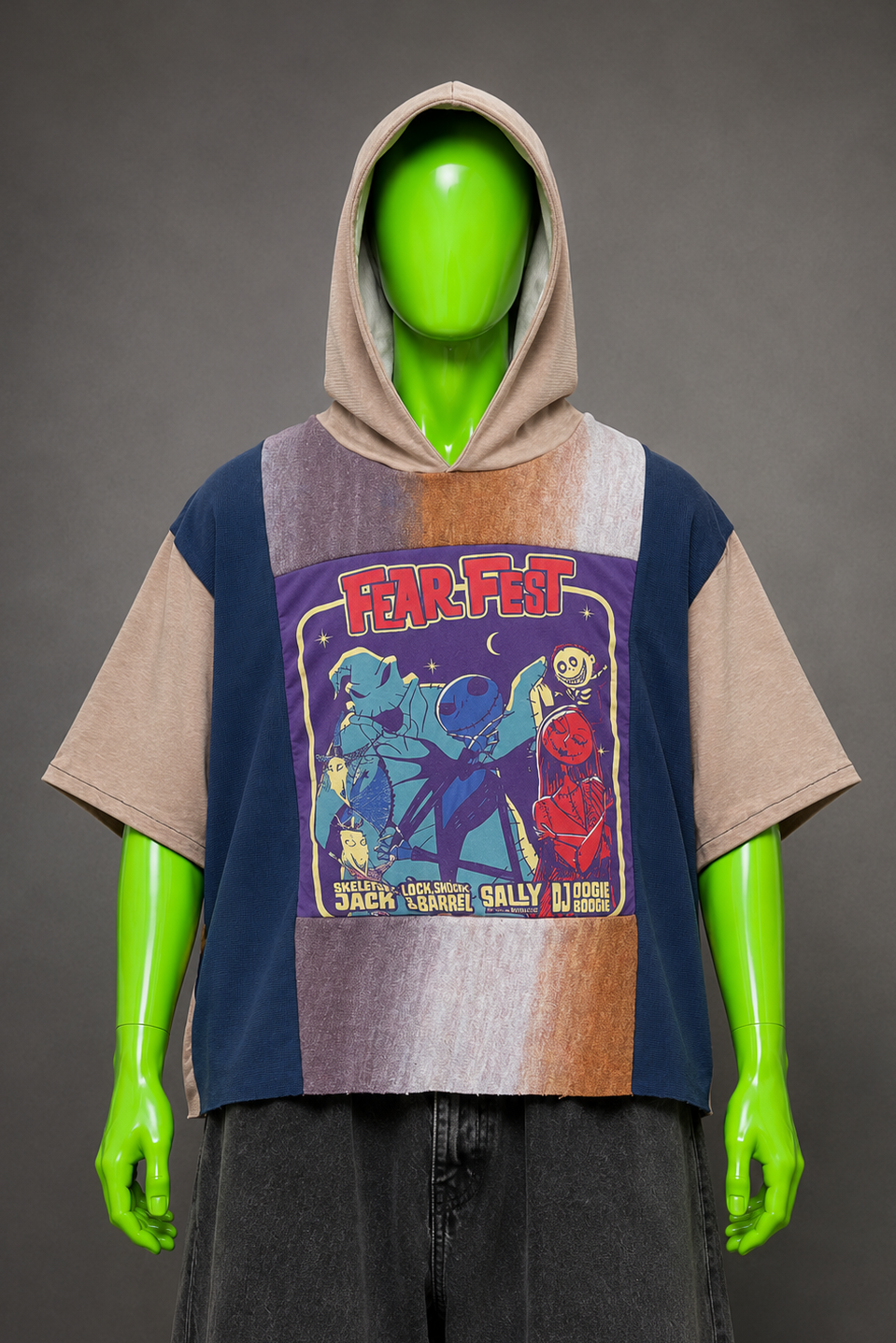 Fear Fest Nightmare Jack Sally Reworked Hoodie – Disney Streetwear | Y2K Grunge