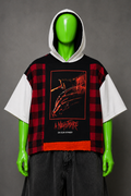 Freddy Krueger Nightmare Reworked Patchwork Hoodie – Halloween Streetwear | Y2K