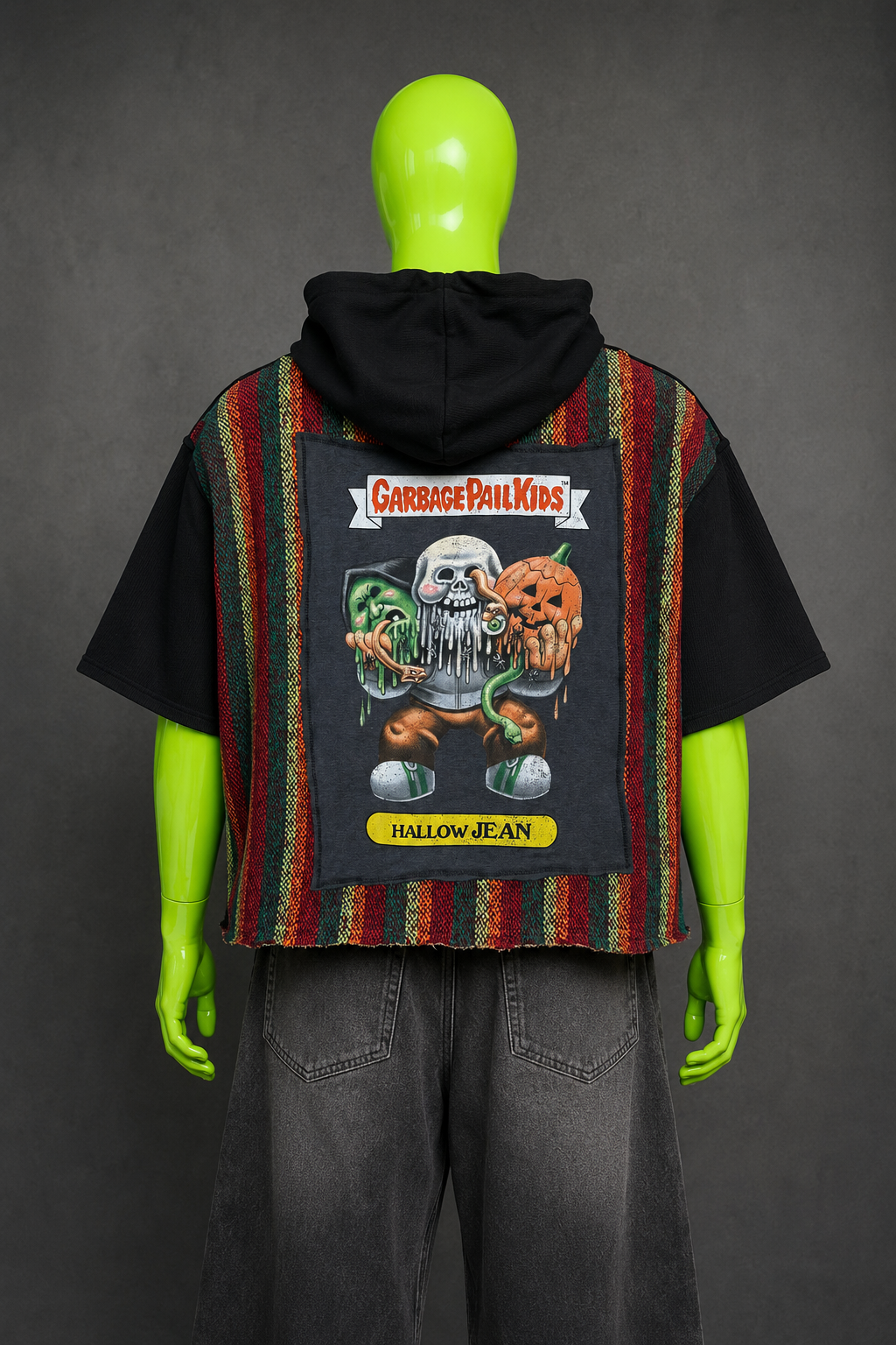 Garbage Pail Kids Upcycled Hoodie Nostalgic Streetwear | Halloween Graphics