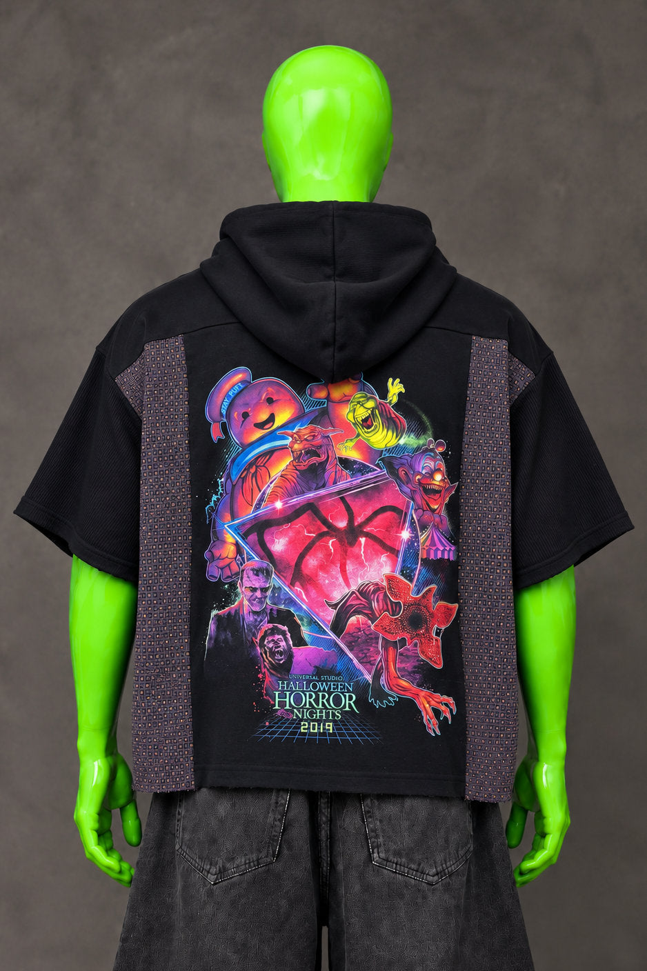 Halloween Horror Nights Fear To The Max Handmade Custom Reworked Hoodie | XL | 1 of 1 Streetwear | Cut & Sew
