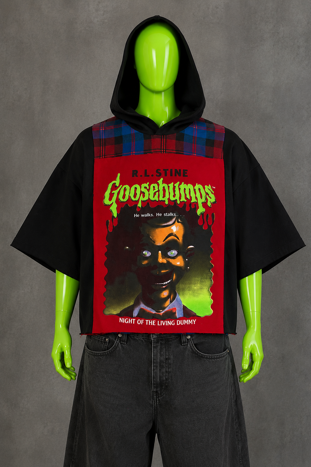 Goosebumps Dummy Reworked Patchwork Hoodie –  Horrorcore Streetwear | Unisex
