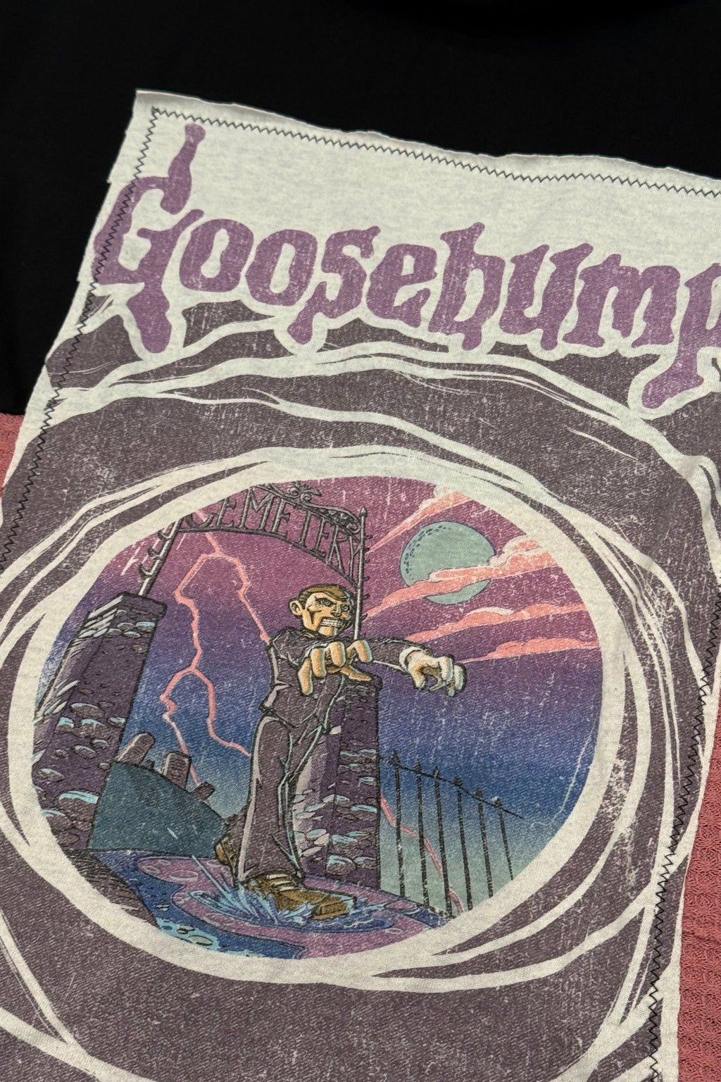 Goosebumps Halloween Nostalgia Handmade Custom Reworked Hoodie | XL | 1 of 1 Streetwear | Cut & Sew