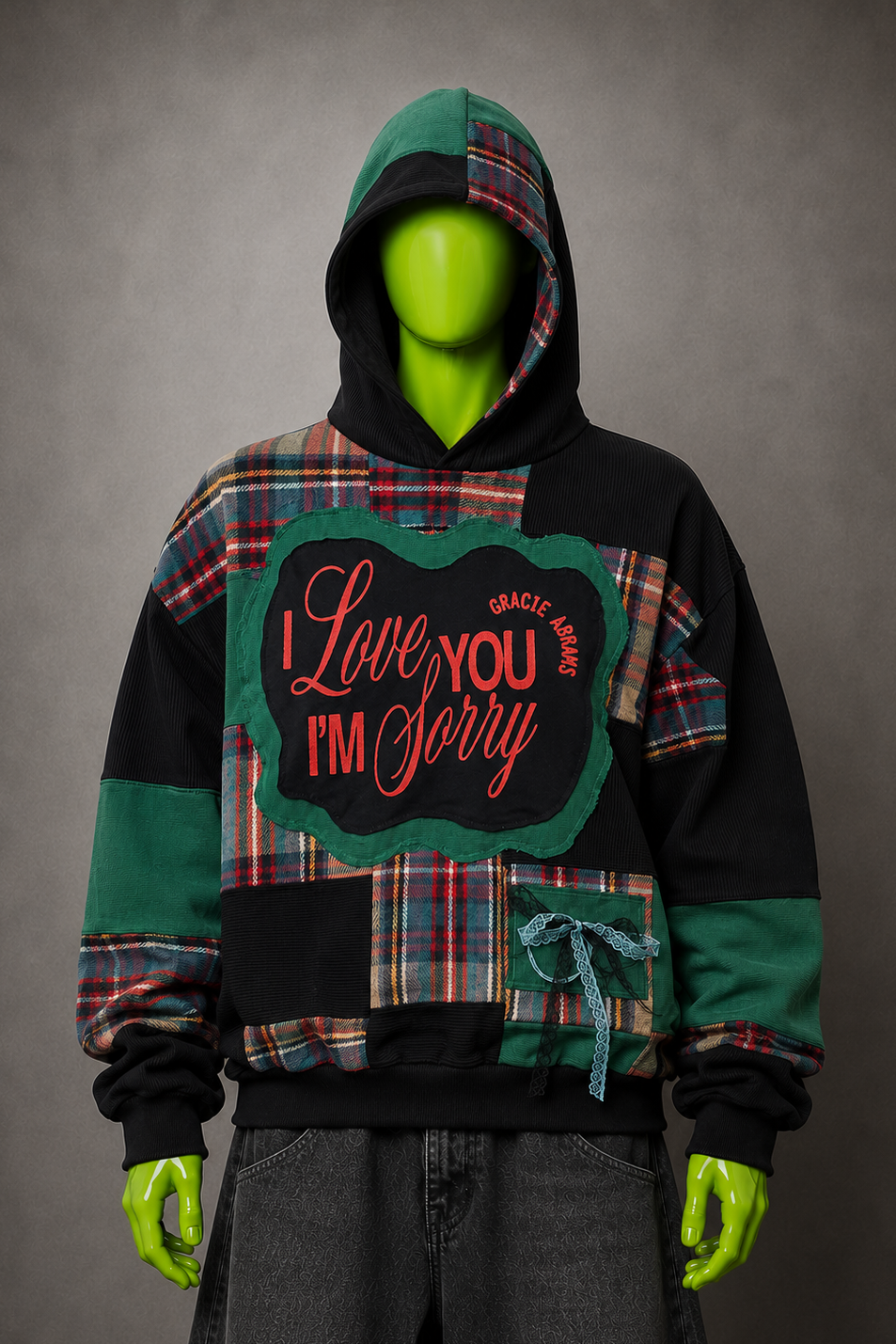 Gracie Abrams Cottage Core Hoodie – Upcycled Streetwear | Patched Festival Fit