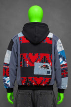 Grateful Dead Patchwork Handmade Custom Reworked Hoodie | XL | 1 of 1 Streetwear | Cut & Sew