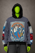 Grateful Dead Patchwork Handmade Custom Reworked Hoodie | XL | 1 of 1 Streetwear | Cut & Sew