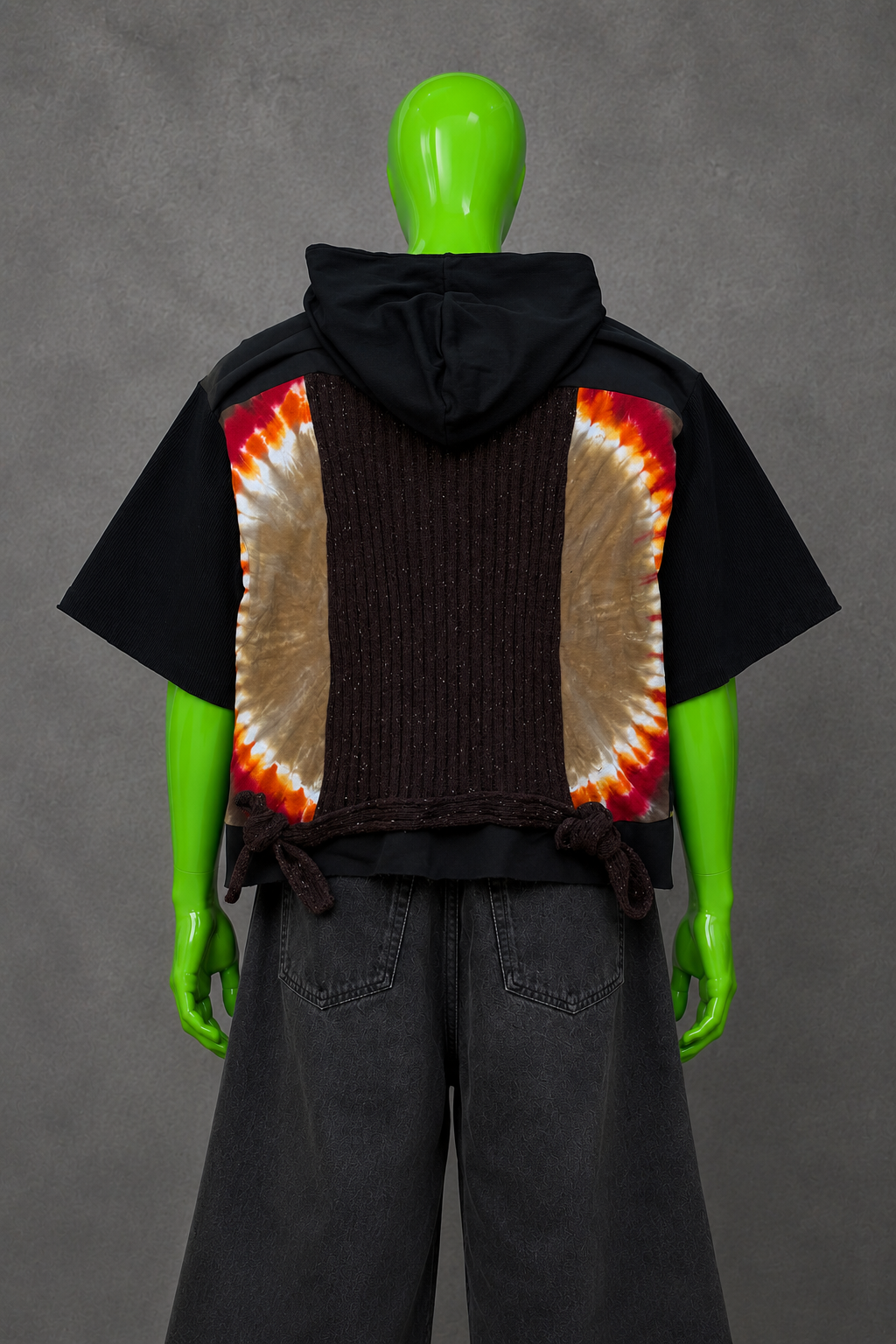 Grateful Dead Reworked Patchwork Hoodie – Hippie Streetwear | Y2K Tie-Dye | 1of1
