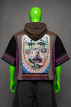 Grateful Dead Reworked Patchwork Hoodie – Hippie Streetwear | Y2K Alt | Unisex