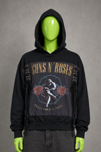 Guns N' Roses Upcycled Hoodie – Rock Aesthetic | Reworked Streetwear Fit 1 of 1