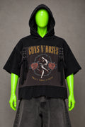 Guns N' Roses Rock Distressed Handmade Custom Reworked Hoodie | XL | 1 of 1 Streetwear | Cut & Sew