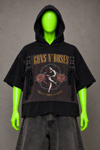 Guns N' Roses Rock Distressed Handmade Custom Reworked Hoodie | XL | 1 of 1 Streetwear | Cut & Sew