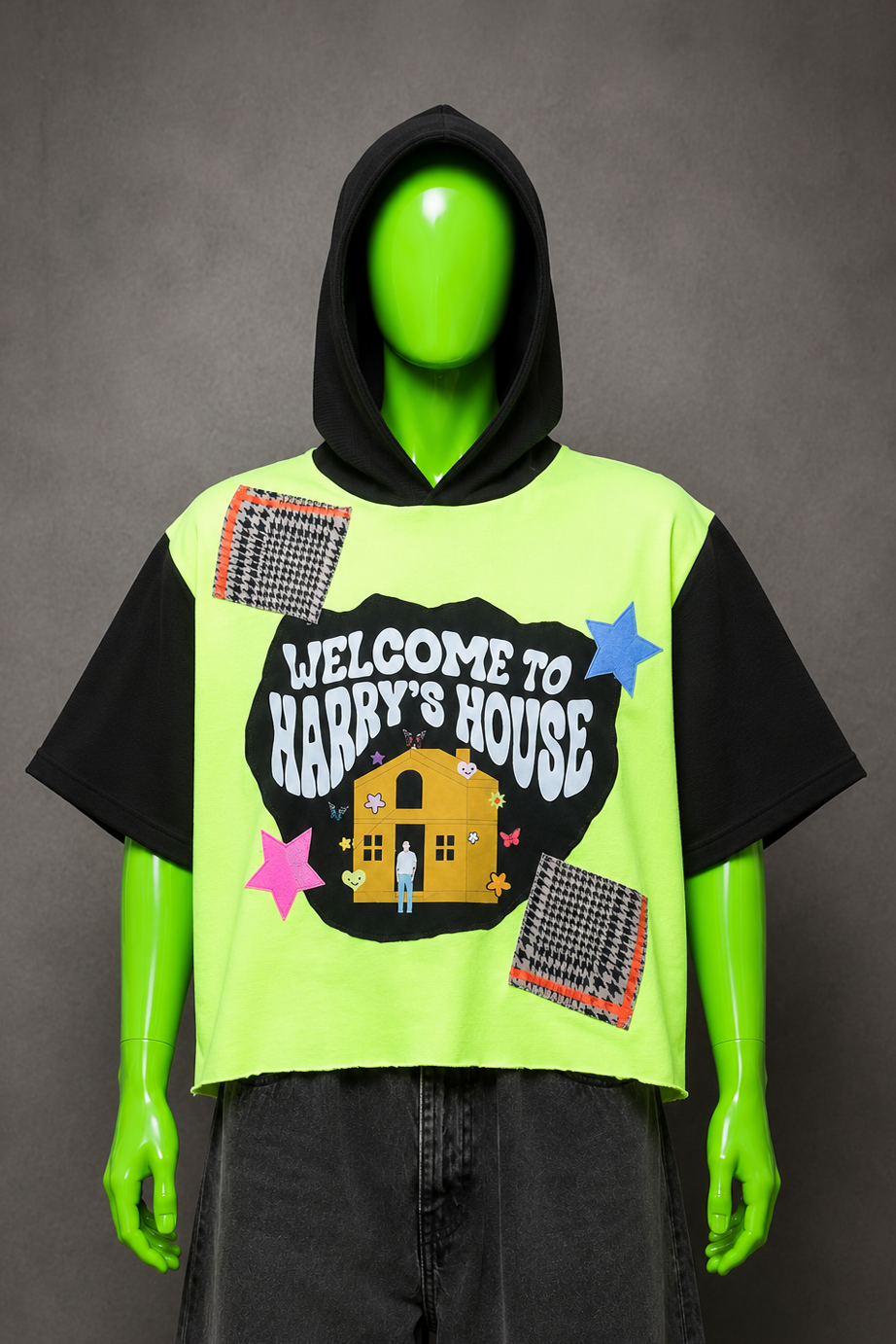 Harry Styles Upcycled Hoodie  – Festival Streetwear | Indie Pop Style | Unisex