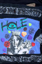 Hole Courtney Love Grunge Streetwear Handmade Custom Reworked Hoodie | XL | 1 of 1 Streetwear | Cut & Sew