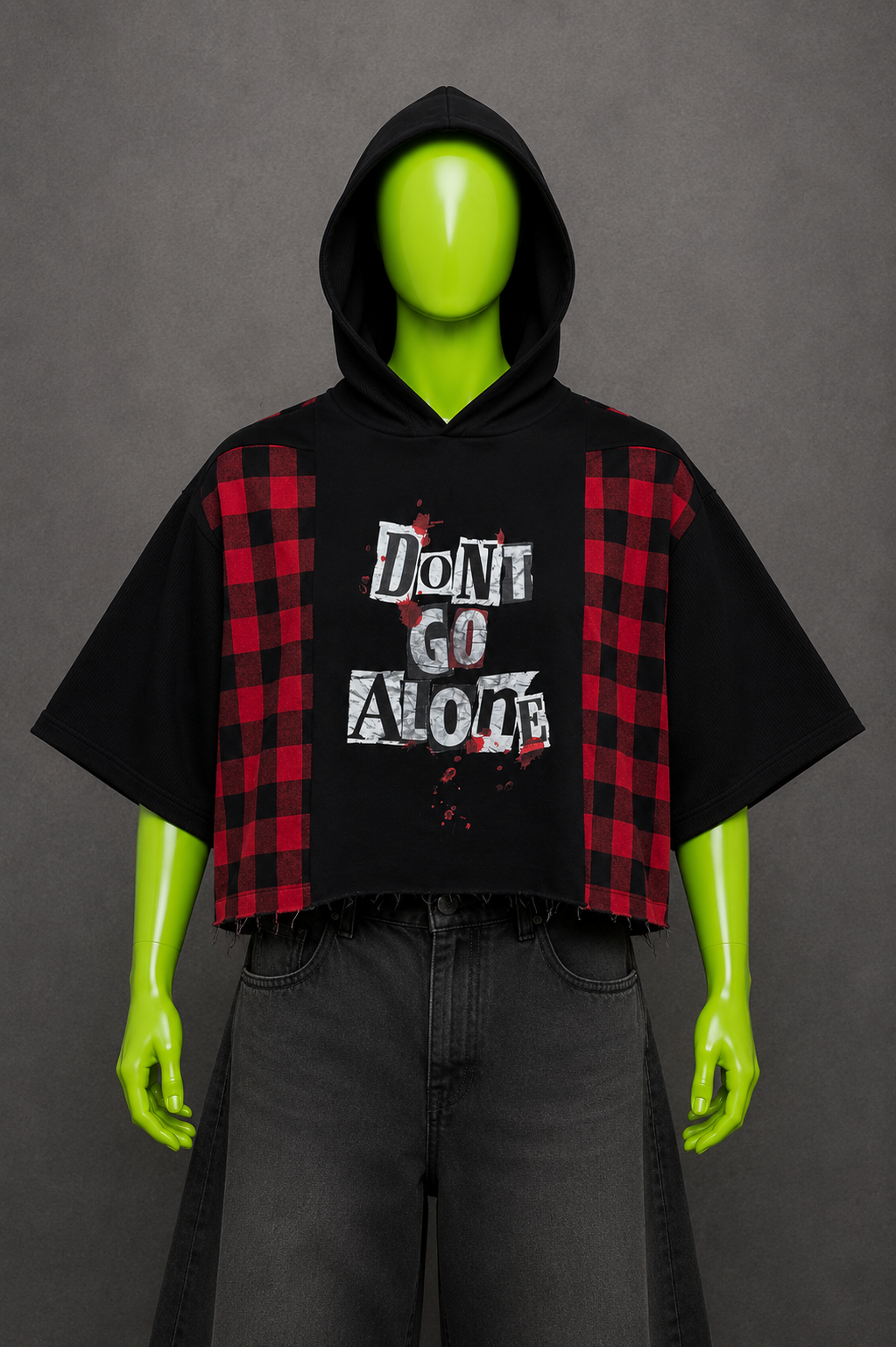 Halloween Horror Nights Reworked Patchwork Hoodie – Horrorcore Streetwear | Y2K