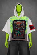 Halloween Horror Nights Pinball Patchwork Hoodie – Spooky Aesthetic | Streetwear