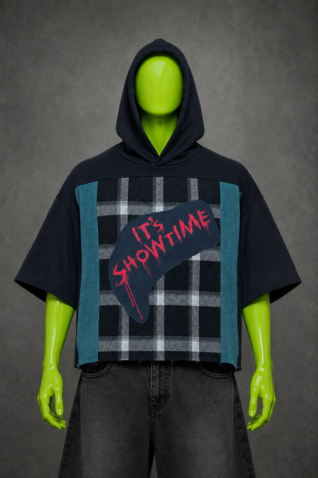 Halloween Horror Nights Showtime Patchwork Hoodie – Spooky Aesthetic Streetwear
