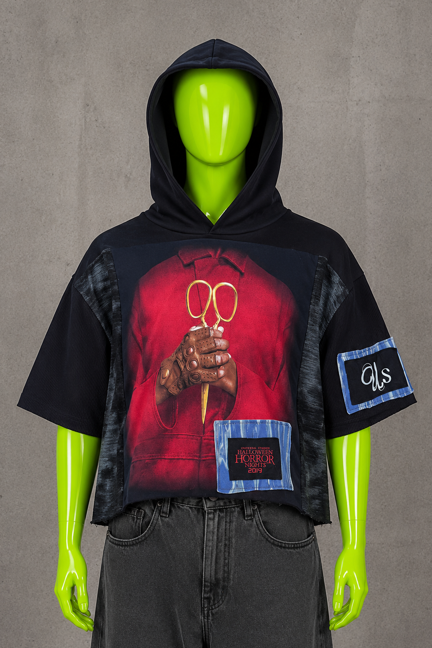 Halloween Horror Nights Us Patchwork Hoodie – Spooky Aesthetic Streetwear | 1of1
