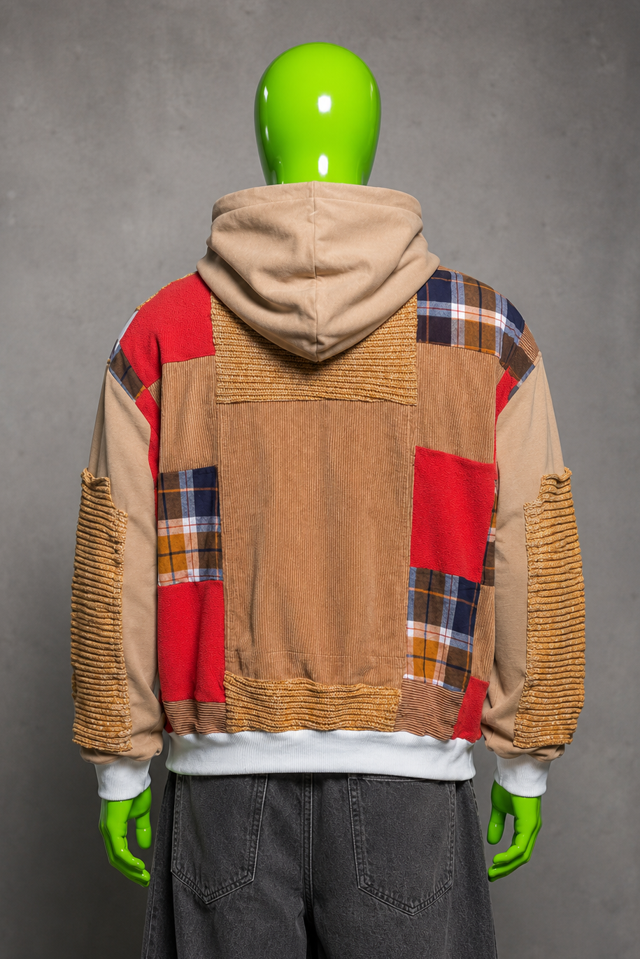 Hozier Distressed Patchwork Hoodie – Indie Folk Streetwear | Y2K Alt | Unisex