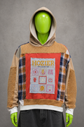 Hozier Distressed Patchwork Hoodie – Indie Folk Streetwear | Y2K Alt | Unisex