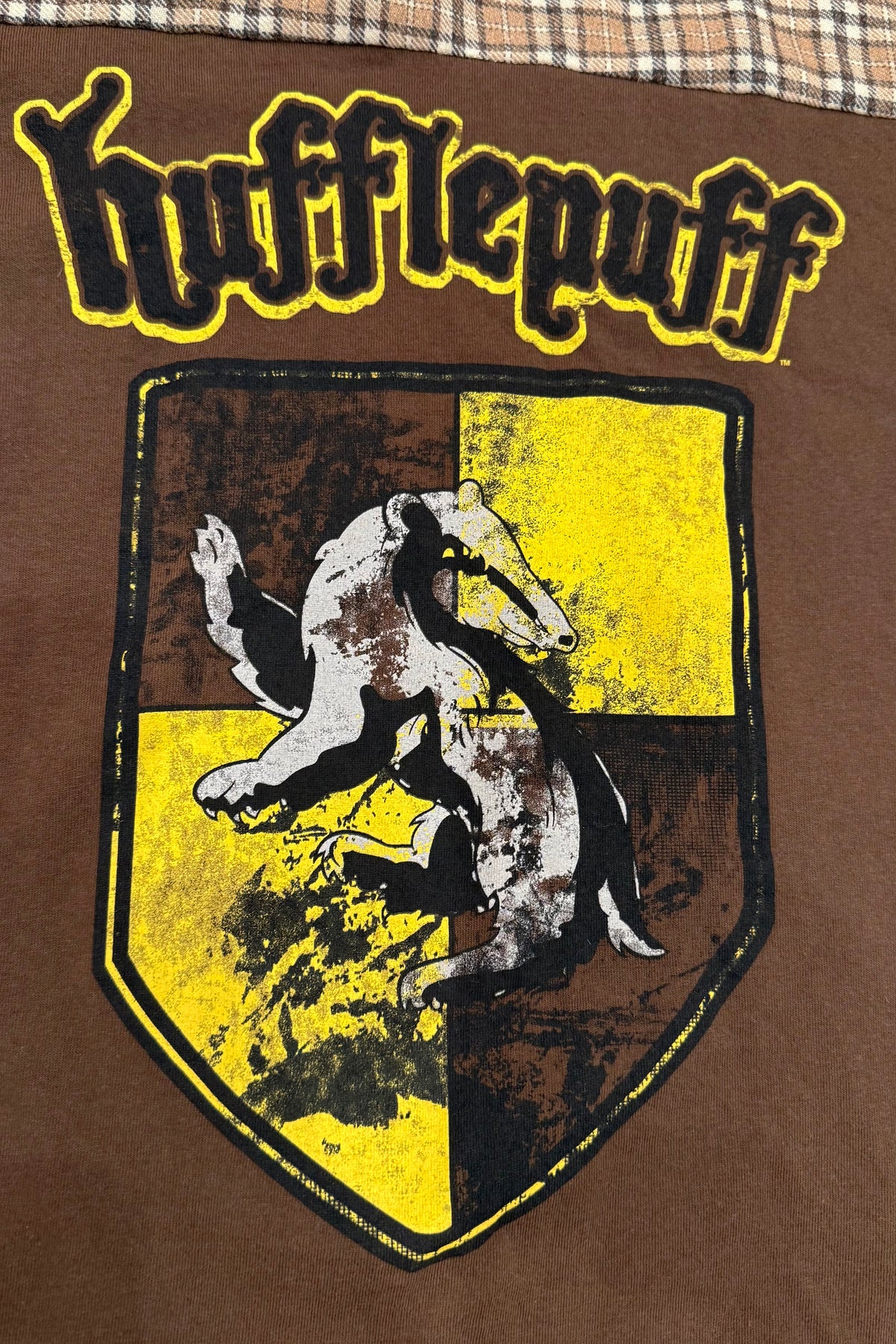 Hufflepuff Harry Potter Streetwear Handmade Custom Reworked Hoodie | XL | 1 of 1 Streetwear | Cut & Sew