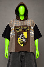 Hufflepuff Harry Potter Streetwear Handmade Custom Reworked Hoodie | XL | 1 of 1 Streetwear | Cut & Sew