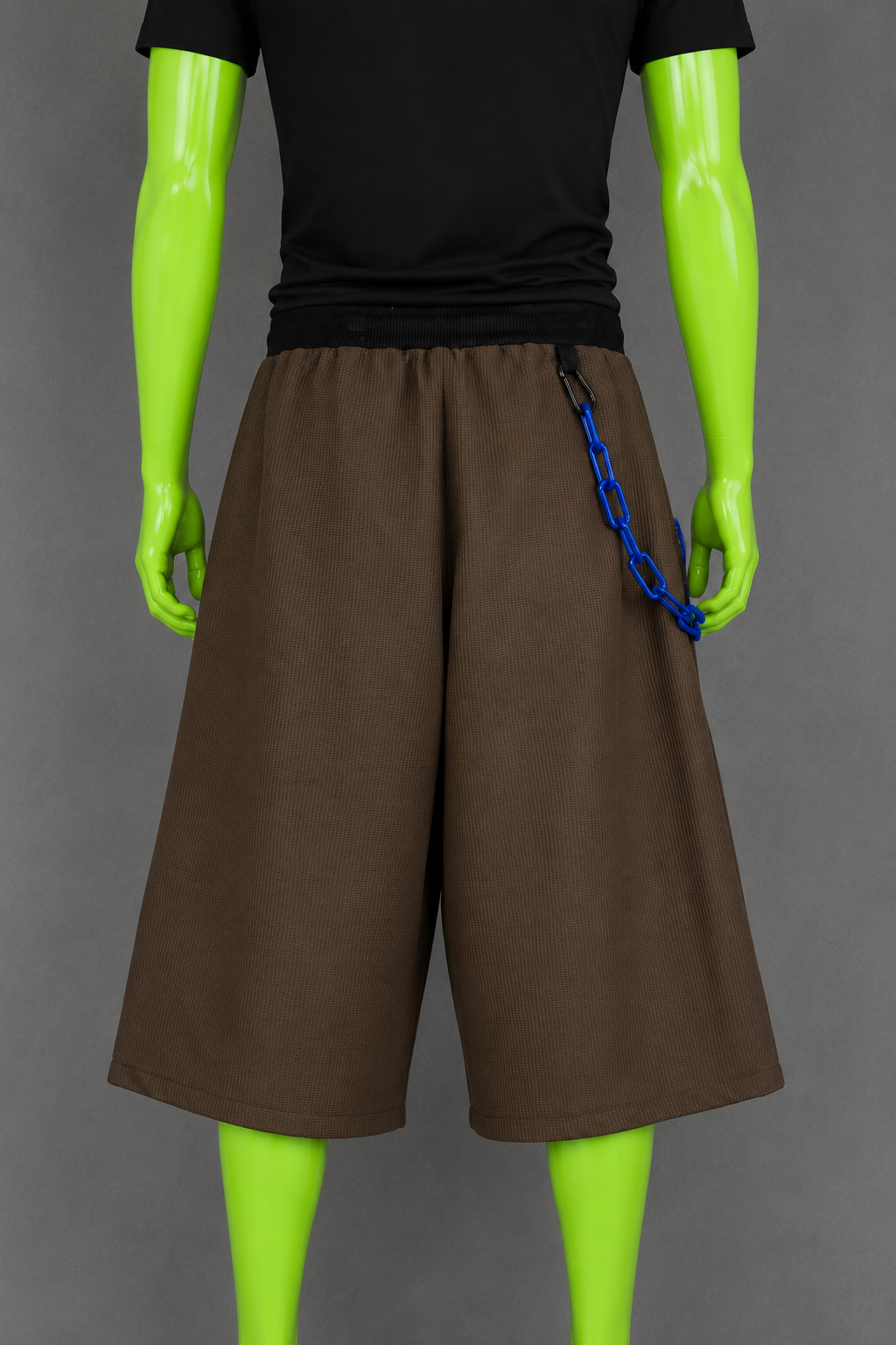 Blue Reflective Glow Stick Upcycled Jorts | Y2K Style | Rave Aesthetic XS-M