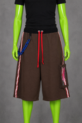 Red Reflective Glow Stick Upcycled Jorts | Y2K Style | Rave Aesthetic L-XXL
