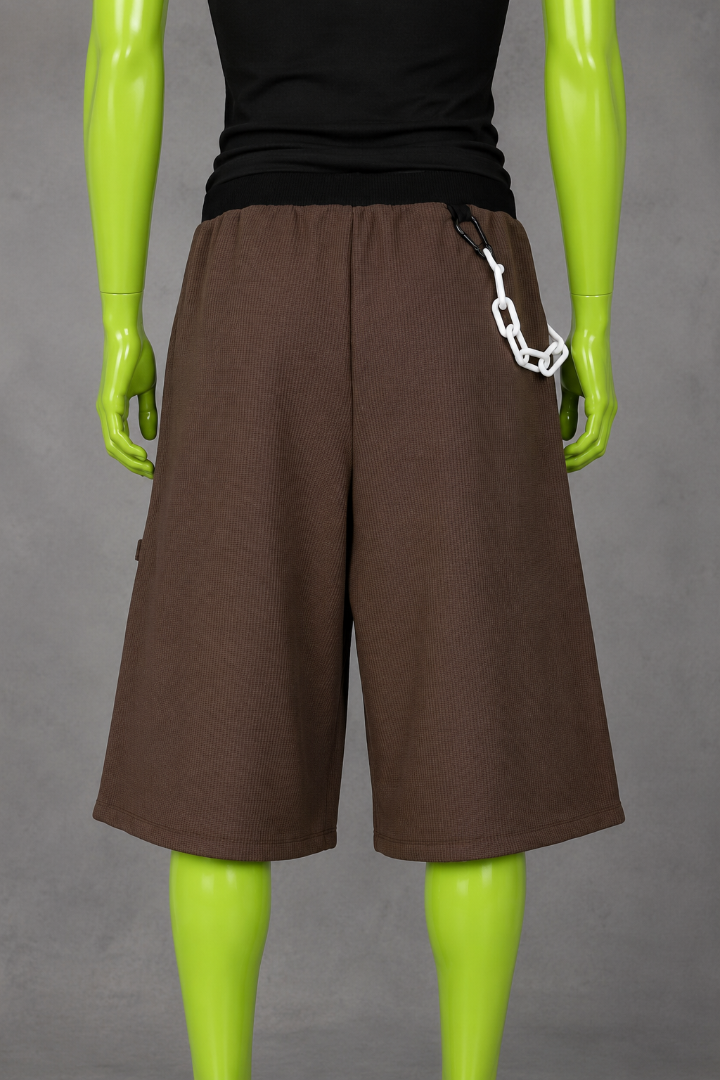 Yellow Reflective Glow Stick Upcycled Jorts | Y2K Style | Rave Aesthetic L-XXL