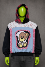 Justin Bieber Patchwork Hoodie – Y2K Streetwear | Indie Style | Reworked Unisex